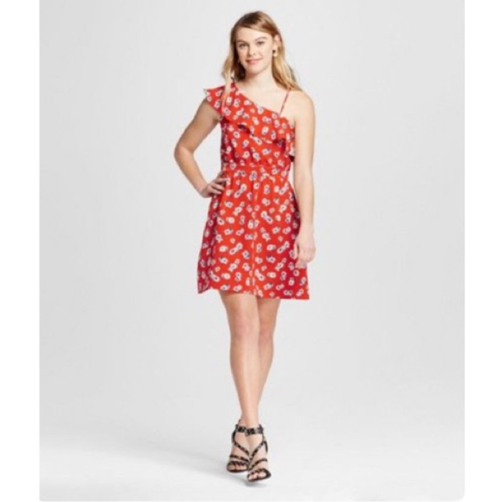 Xhilaration Off-the-a shoulder Ruffle Mini Dress